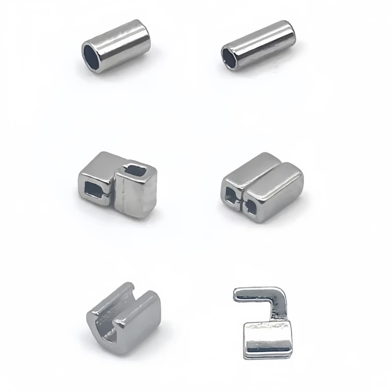 Orthodontic crimpable stops and tube attachments