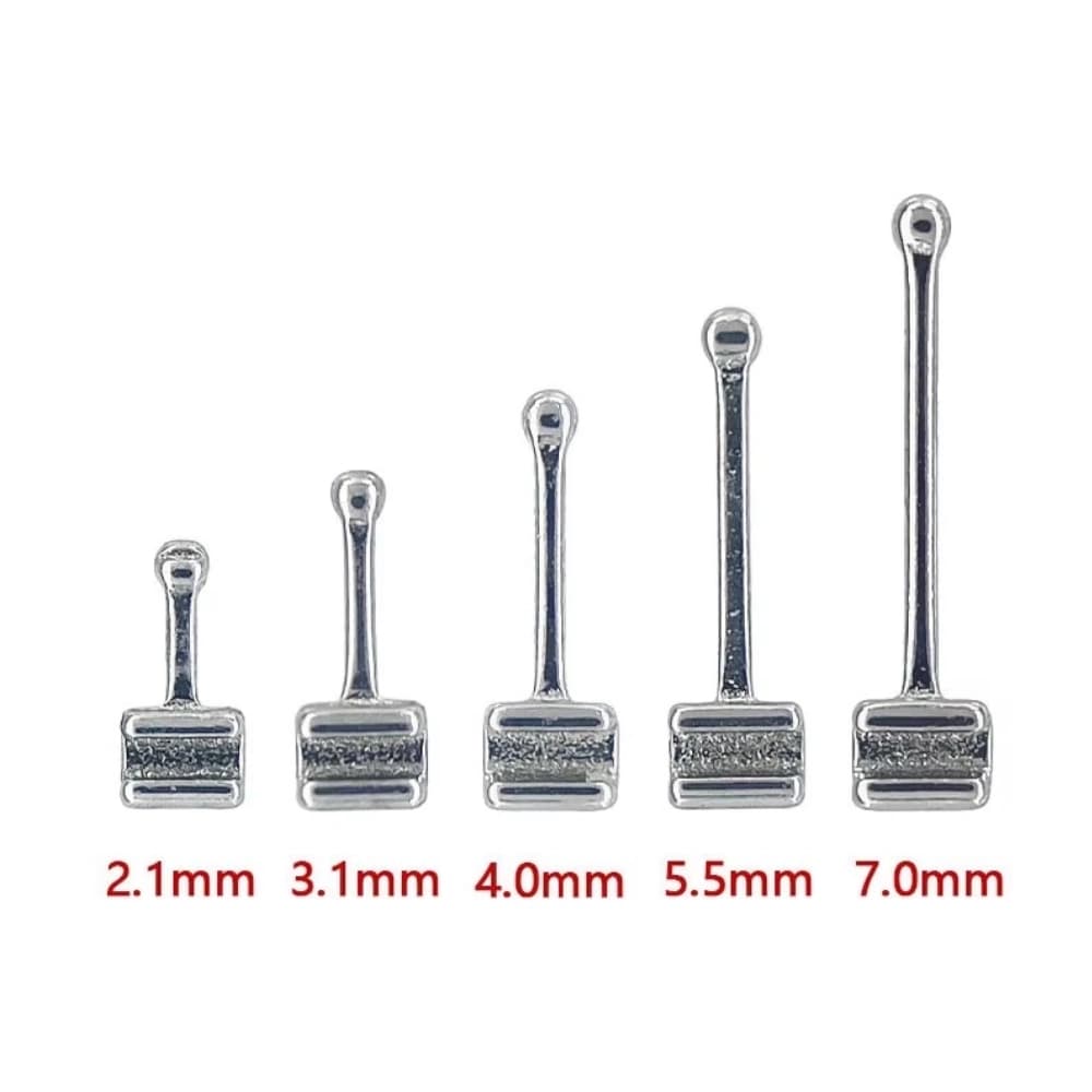 Crimpable ball hooks for orthodontic archwires in five length options