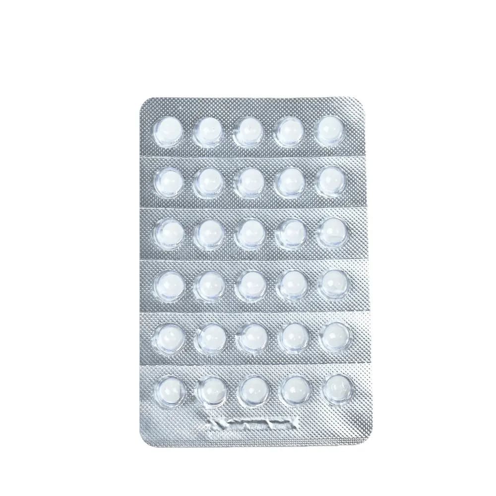 Thirty individual pieces of microcrystalline orthodontic wax in a blister sheet