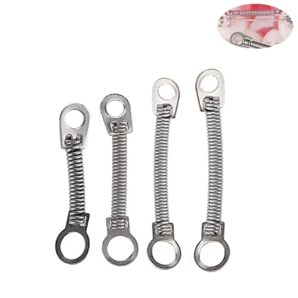 NiTi closed coil springs shown in multiple available lengths