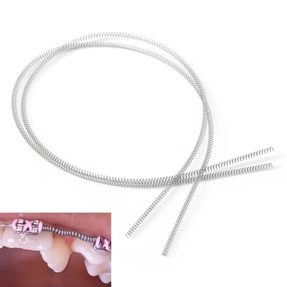 Continuous silver NiTi open coil springs for orthodontic archwires