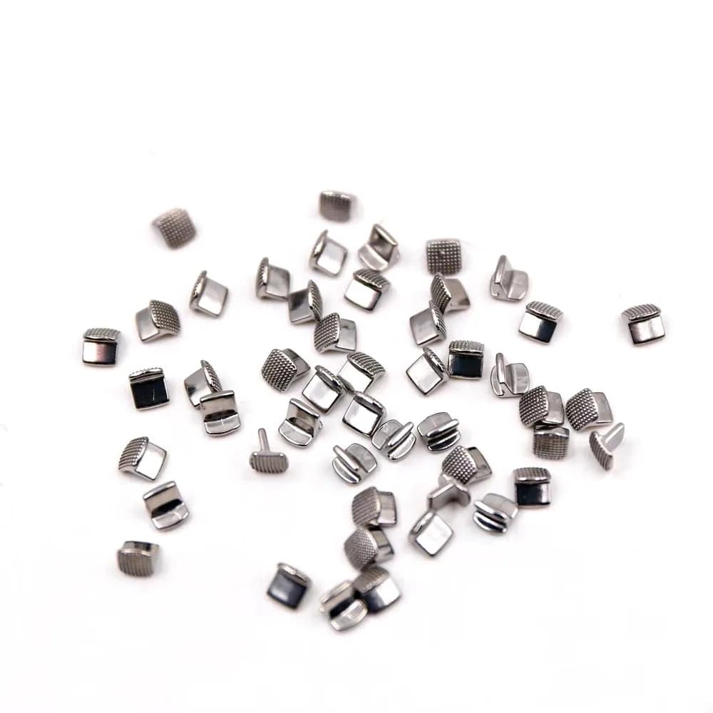 Polished stainless-steel orthodontic bite turbos