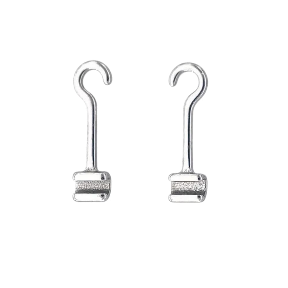 Left and right single-hook orthodontic crimpable hooks